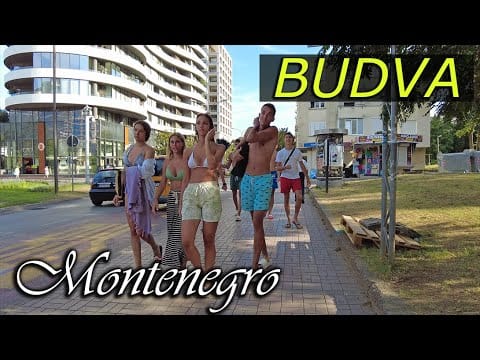 🌞Budva, Montenegro, 🌡T+33C°  - Walking Tour - Travel Guide  #46/1