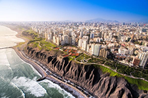 Aerial view of Lima Peru